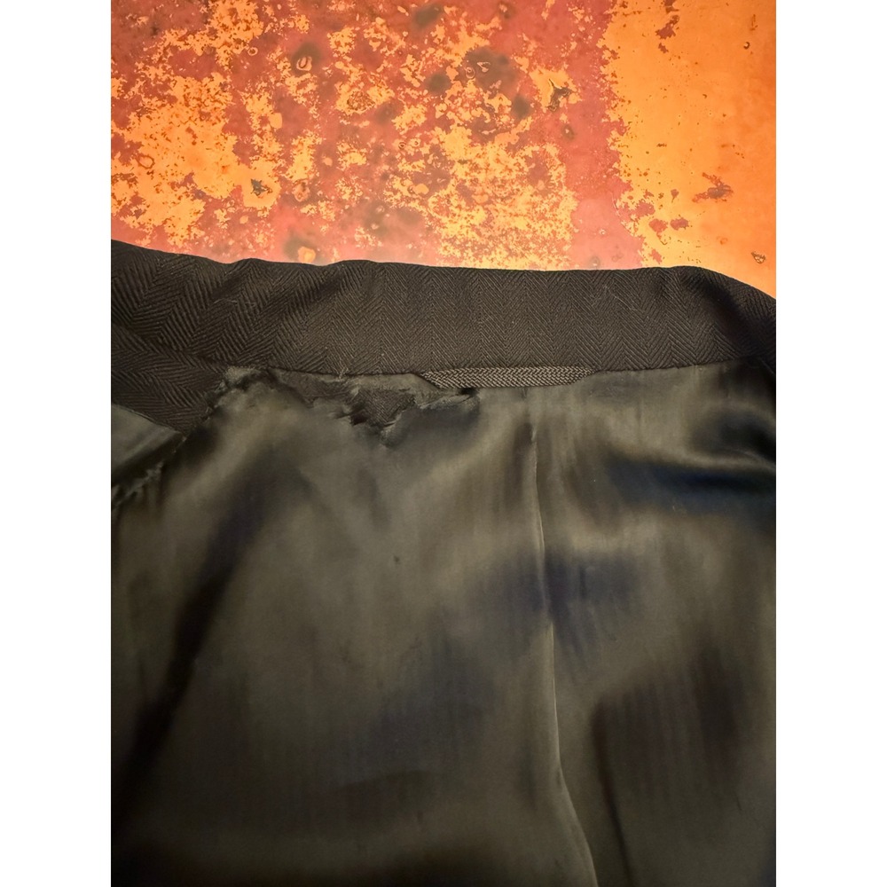 McManus & Riley Overcoat Mens XL Black Fair Vintage Union Made Wool Coat 60's - Picture 9 of 12